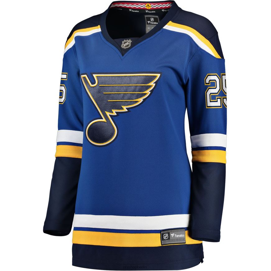 Frauen NHL st Louis Blues Jordan Kyrou Fanatics-gebrandetes blaues Home-Breakaway-Spielertrikot Kleidung BF680T735