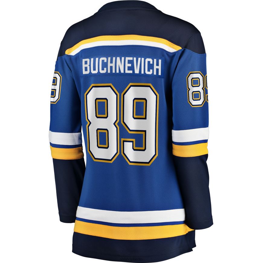 Frauen NHL st Louis Blues Pavel Buchnevich Fanatics-gebrandetes blaues Home-Breakaway-Spielertrikot Kleidung BF680T978