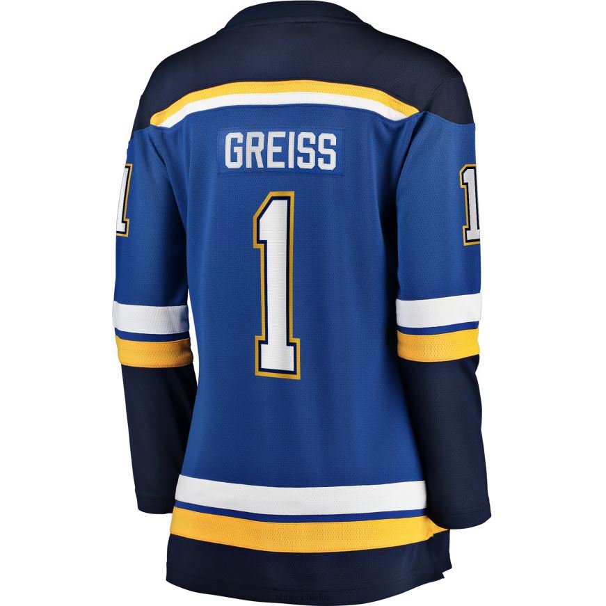 Frauen NHL st Louis Blues Thomas Greiss Fanatics-gebrandetes blaues Home-Breakaway-Spielertrikot Kleidung BF680T1981