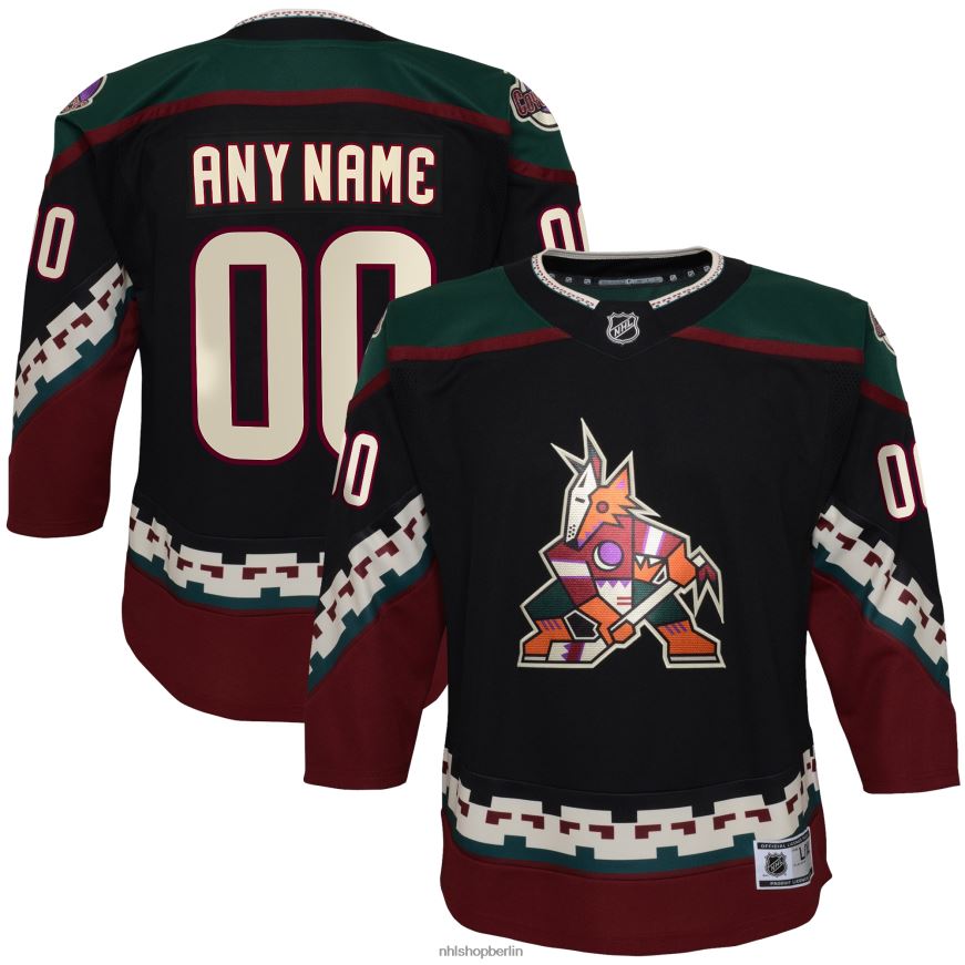 Jugend NHL Arizona Coyotes 2021/22 Heim-Premier-Trikot in Schwarz Kleidung BF680T1338