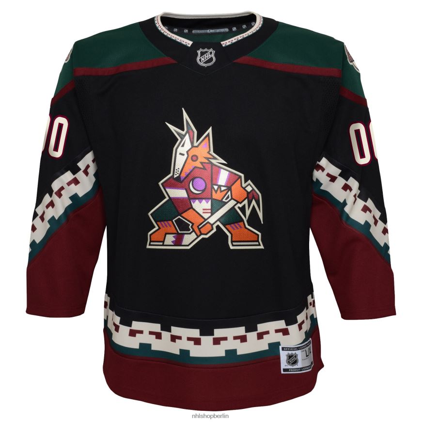 Jugend NHL Arizona Coyotes 2021/22 Heim-Premier-Trikot in Schwarz Kleidung BF680T1338