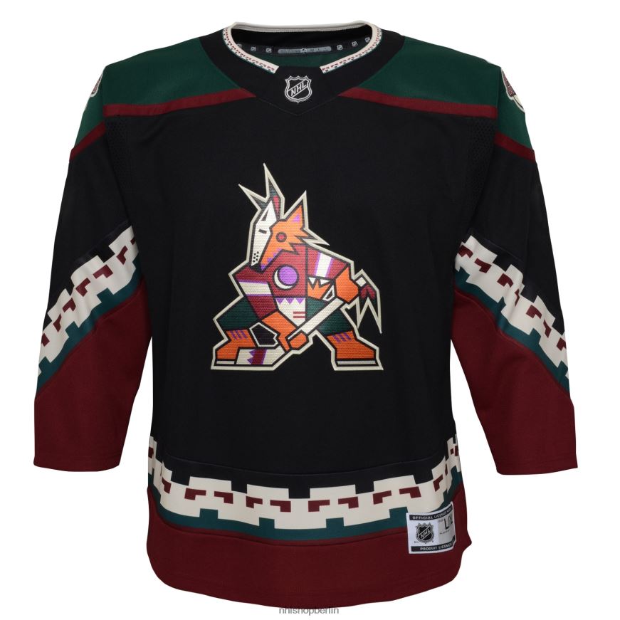 Jugend NHL Arizona Coyotes 2021/22 Heim-Premier-Trikot in Schwarz Kleidung BF680T739