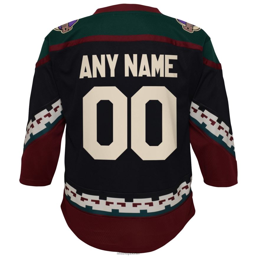 Jugend NHL Arizona Coyotes 2021/22 Heim-Replika-Trikot in Schwarz Kleidung BF680T528