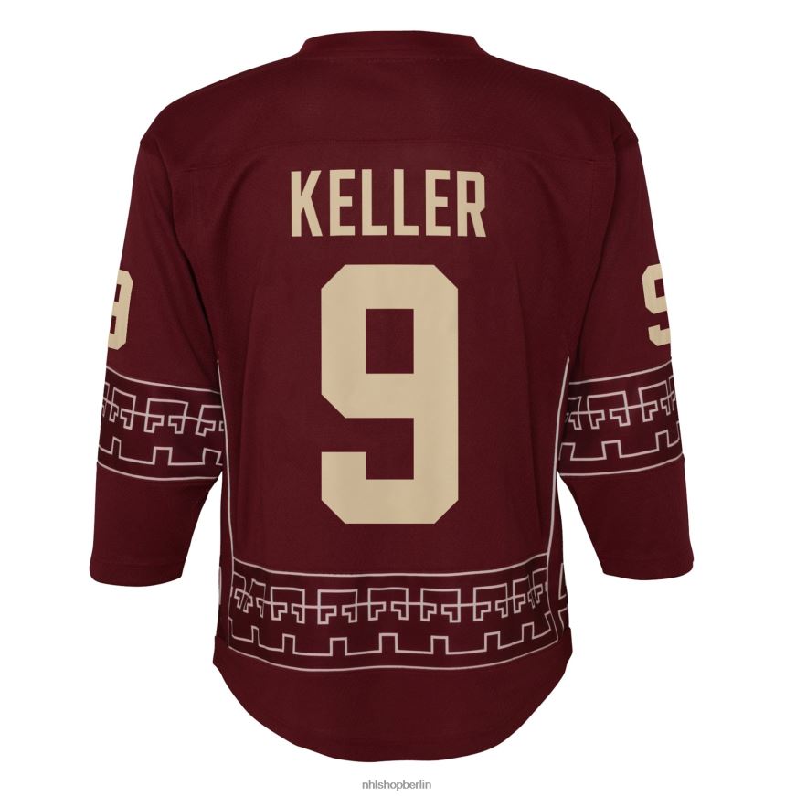 Jugend NHL Arizona Coyotes Clayton Keller Garnet Alternative 2022/23 Replika-Spielertrikot Kleidung BF680T599