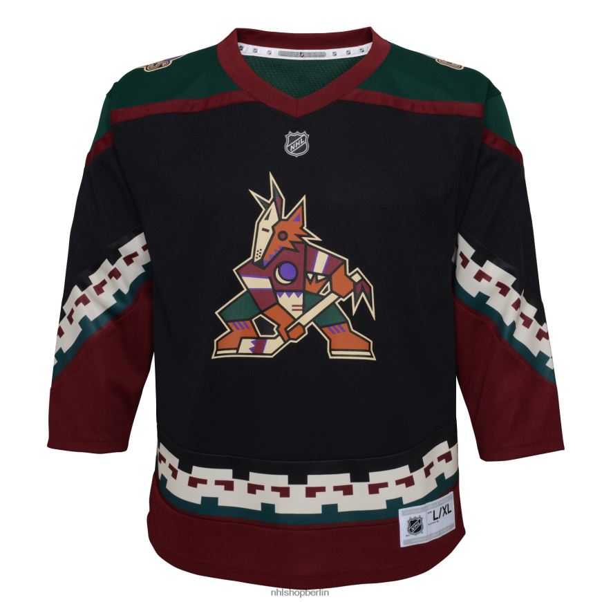 Jugend NHL Arizona Coyotes Heimtrikot 2021/22 in Schwarz Kleidung BF680T2437