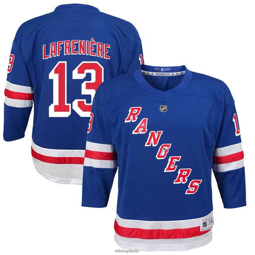 Jugend NHL Blaues Alexis Lafreniere-Heimtrikot der New York Rangers Kleidung BF680T638