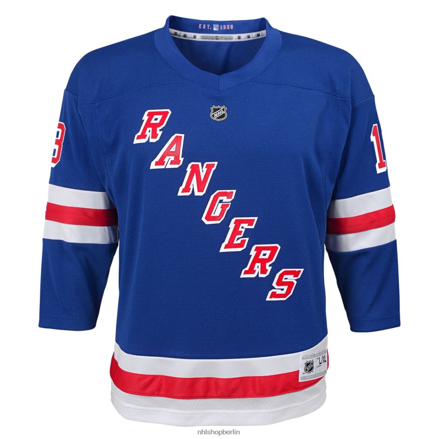 Jugend NHL Blaues Alexis Lafreniere-Heimtrikot der New York Rangers Kleidung BF680T638