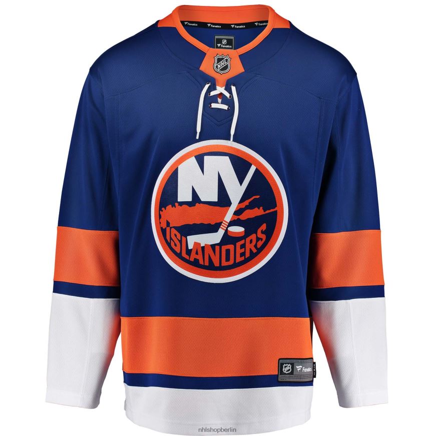 Jugend NHL Blaues Breakaway-Heimtrikot der New York Islanders mit Fanatics-Logo Kleidung BF680T702