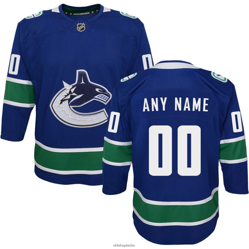 Jugend NHL Blaues Premier-Trikot der Vancouver Canucks nach Maß Kleidung BF680T1032