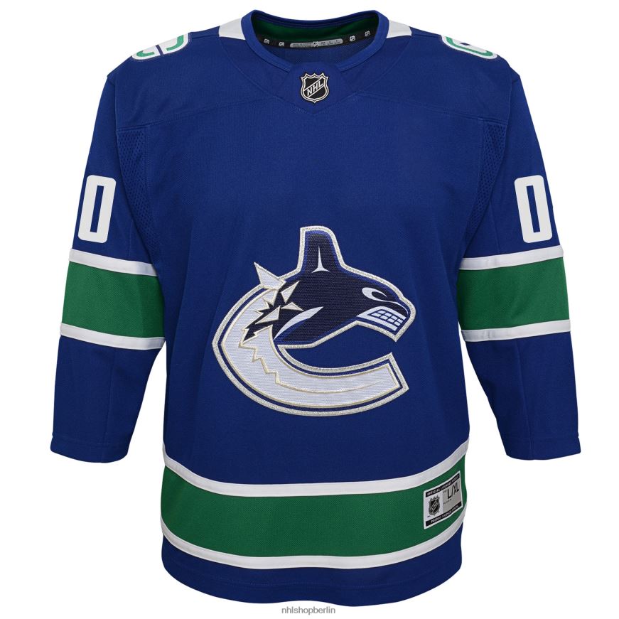 Jugend NHL Blaues Premier-Trikot der Vancouver Canucks nach Maß Kleidung BF680T1032