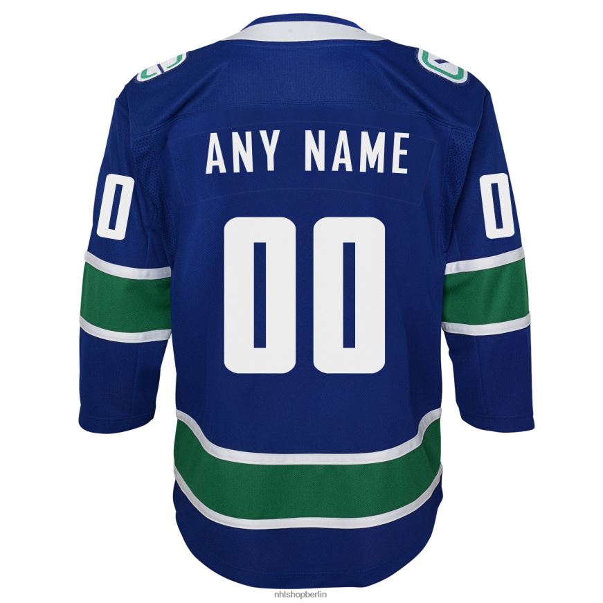 Jugend NHL Blaues Premier-Trikot der Vancouver Canucks nach Maß Kleidung BF680T1032