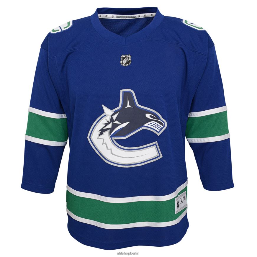 Jugend NHL Blaues Replica-Trikot der Vancouver Canucks nach Maß Kleidung BF680T827