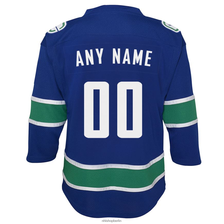 Jugend NHL Blaues Replica-Trikot der Vancouver Canucks nach Maß Kleidung BF680T827