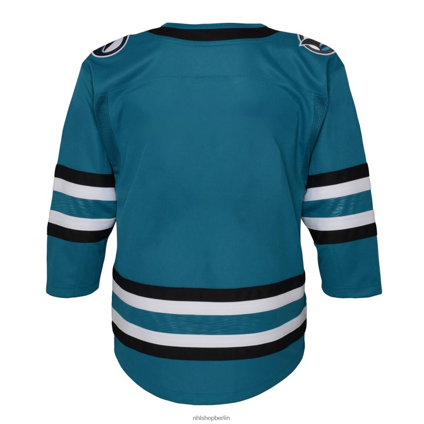 Jugend NHL Blaugrünes Premier-Trikot der San Jose Sharks Kleidung BF680T834