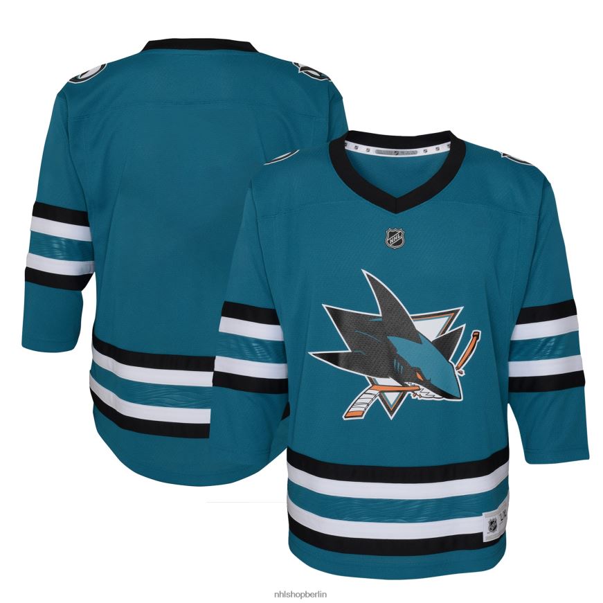 Jugend NHL Blaugrünes Replika-Trikot der San Jose Sharks Kleidung BF680T610