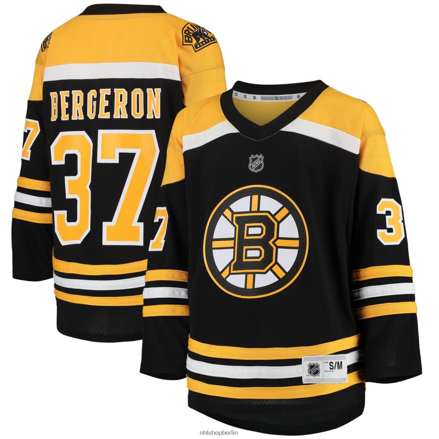 Jugend NHL Boston Bruins Patrice Bergeron schwarzes Heim-Replika-Spielertrikot Kleidung BF680T101