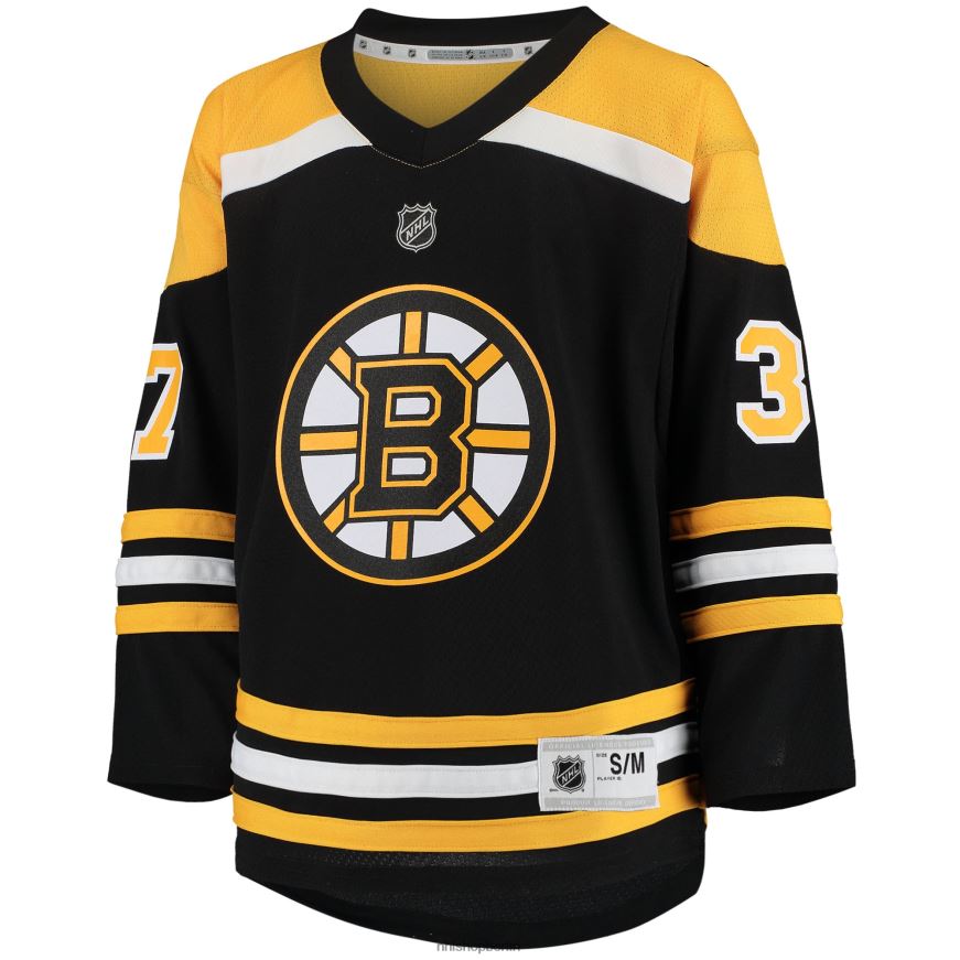 Jugend NHL Boston Bruins Patrice Bergeron schwarzes Heim-Replika-Spielertrikot Kleidung BF680T101