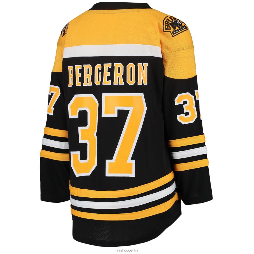 Jugend NHL Boston Bruins Patrice Bergeron schwarzes Heim-Replika-Spielertrikot Kleidung BF680T101