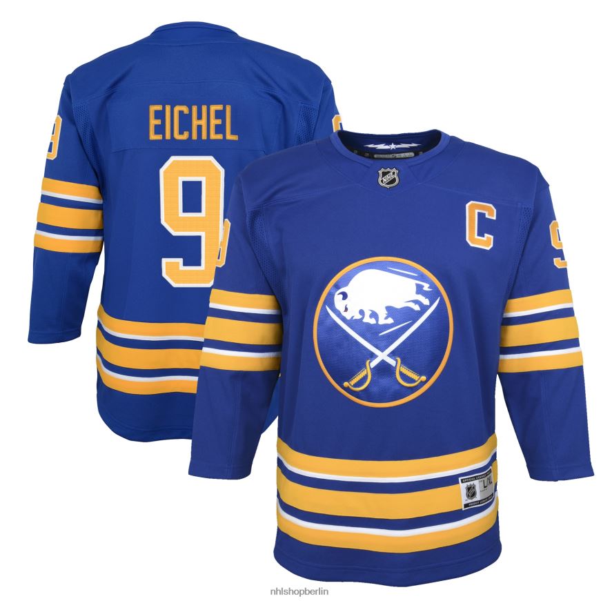 Jugend NHL Buffalo Sabres Jack Eichel Royal Heim-Premier-Spieler-Trikot Kleidung BF680T1595