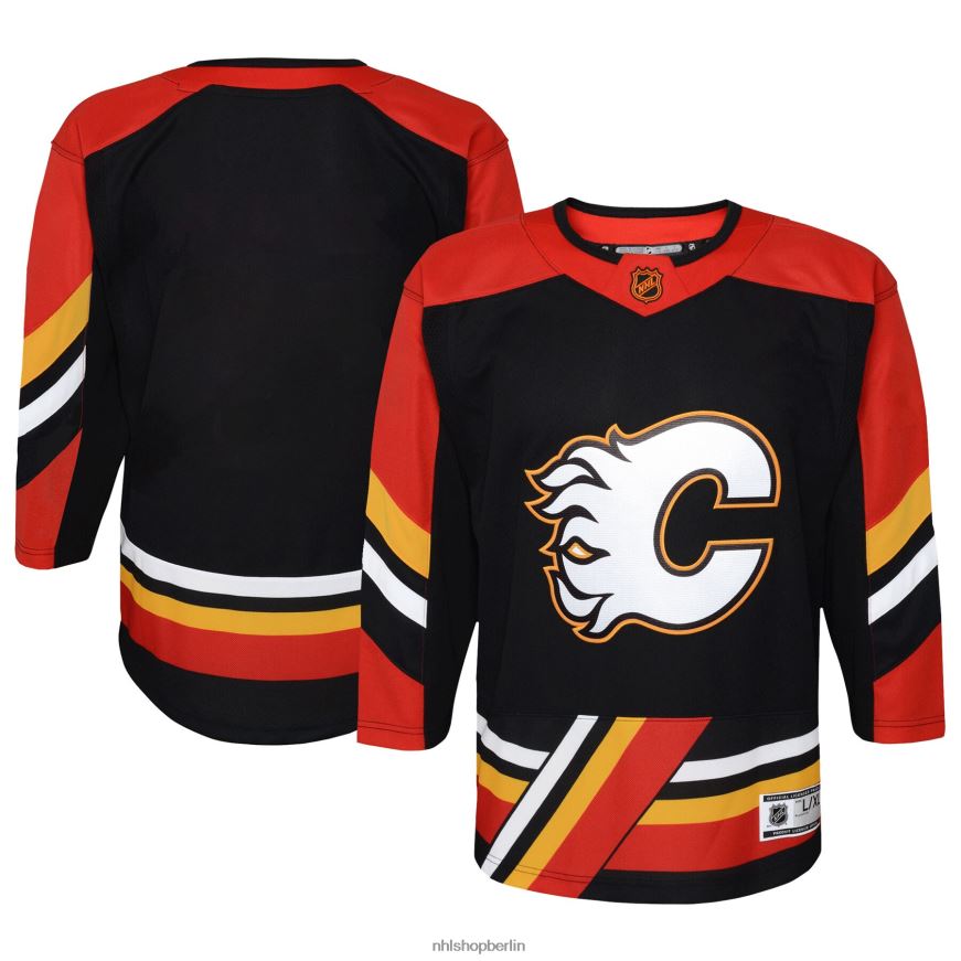 Jugend NHL Calgary Flames Black Special Edition 20 Premier Blanko-Trikot Kleidung BF680T1401