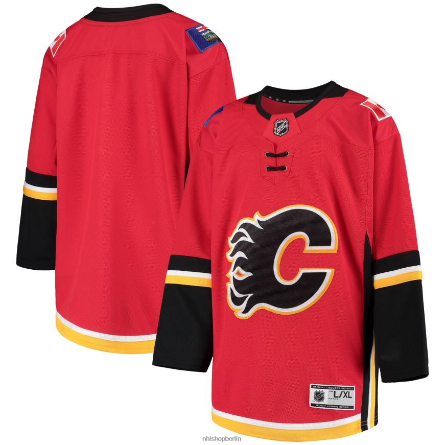 Jugend NHL Calgary Flames Red 2020/21 alternatives Premier-Trikot Kleidung BF680T1559