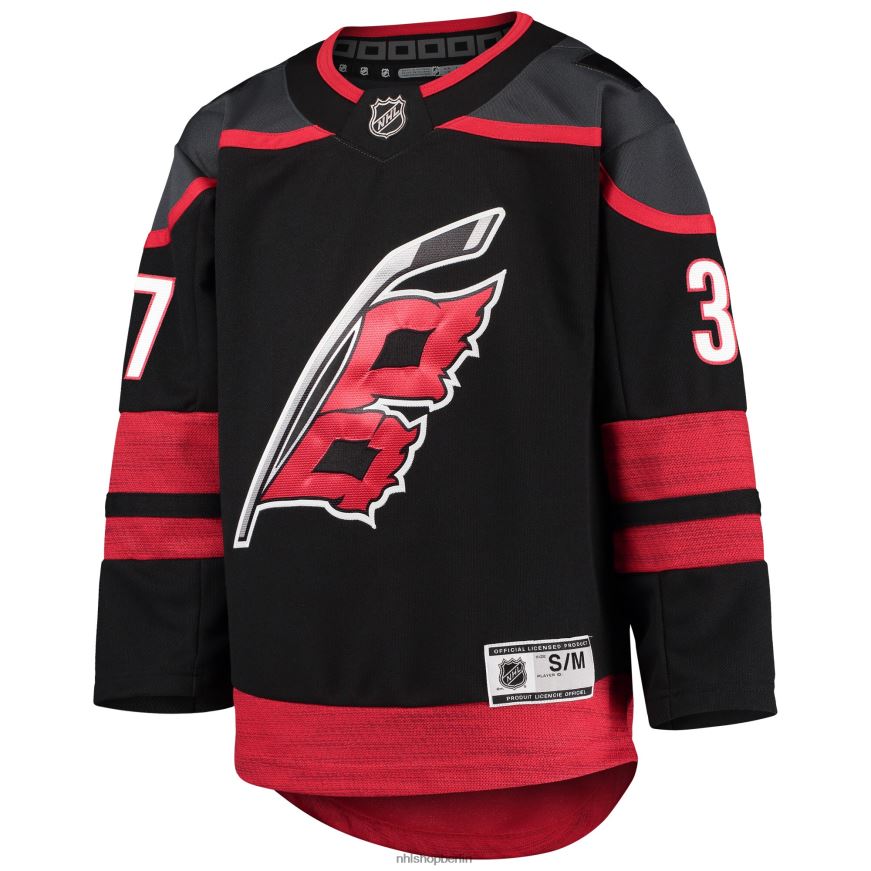 Jugend NHL Carolina Hurricanes Andrei Svechnikov schwarzes alternatives Premier-Spieler-Trikot Kleidung BF680T255