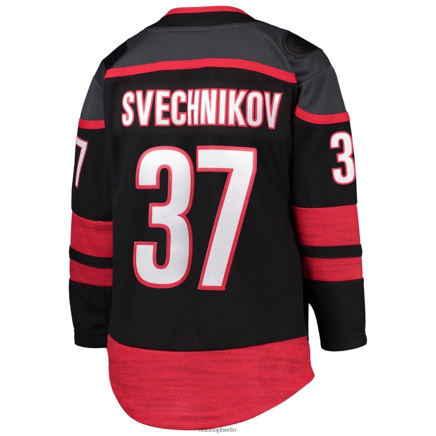 Jugend NHL Carolina Hurricanes Andrei Svechnikov schwarzes alternatives Premier-Spieler-Trikot Kleidung BF680T255