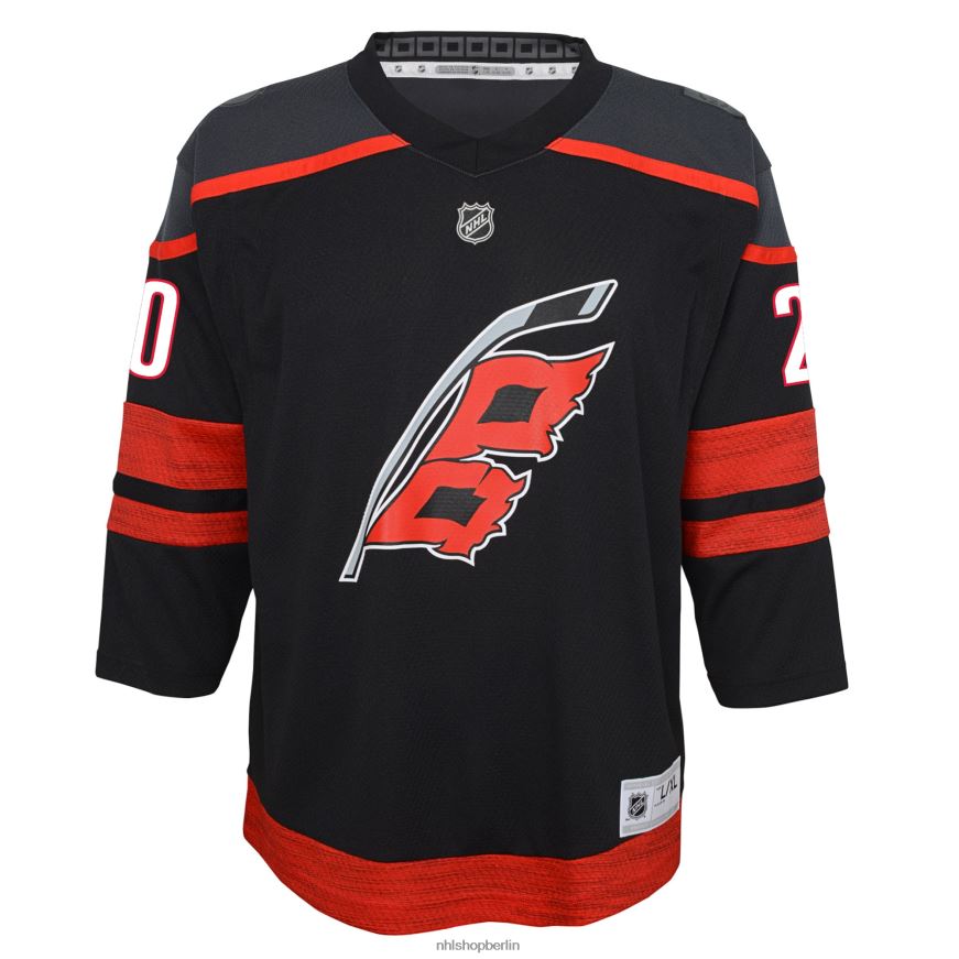 Jugend NHL Carolina Hurricanes Sebastian Aho Schwarzes Replika-Heimtrikot Kleidung BF680T254