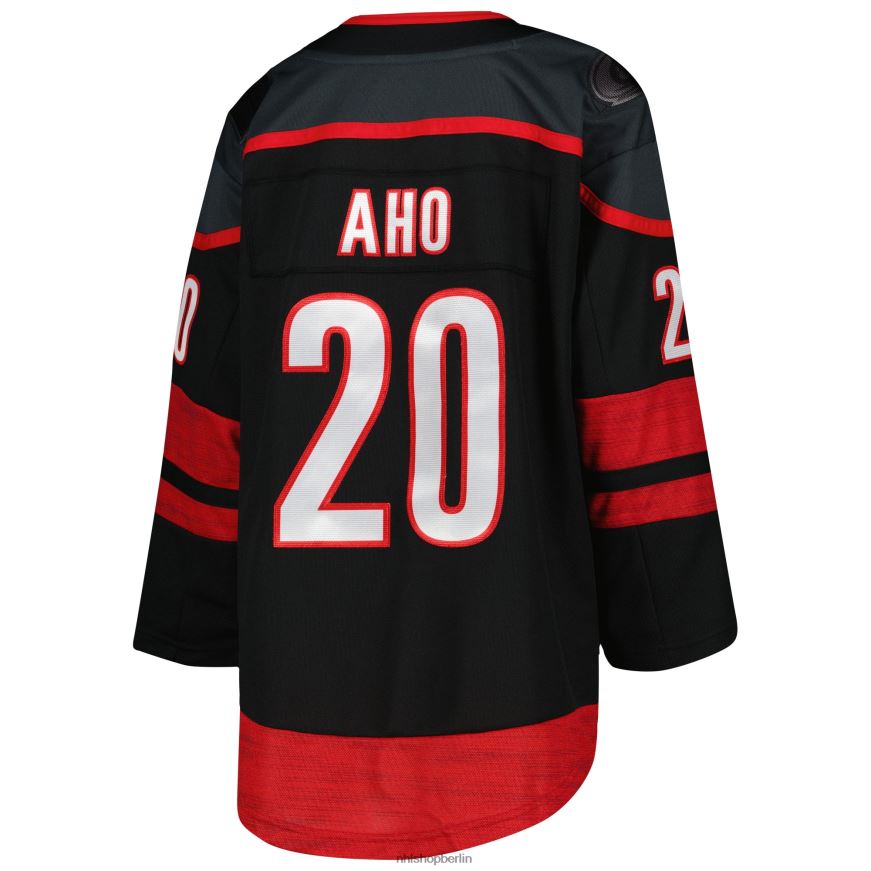 Jugend NHL Carolina Hurricanes Sebastian Aho Schwarzes alternatives Premier-Spieler-Trikot Kleidung BF680T226