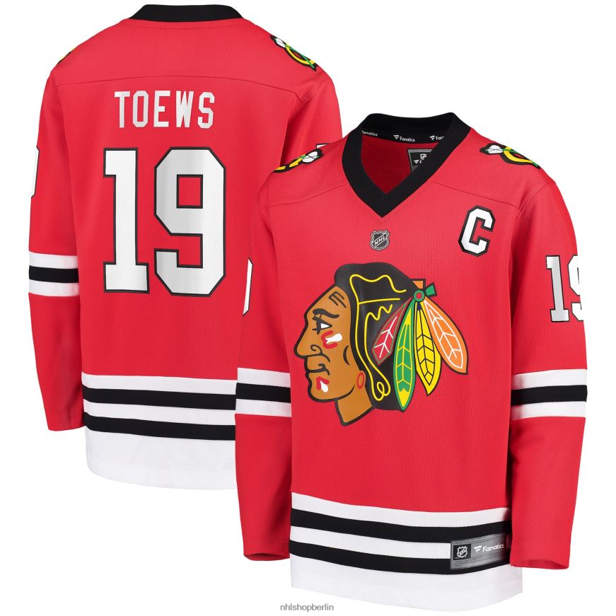 Jugend NHL Chicago Blackhawks Jonathan Toews Fanatics-gebrandetes rotes Replika-Spielertrikot Kleidung BF680T1195