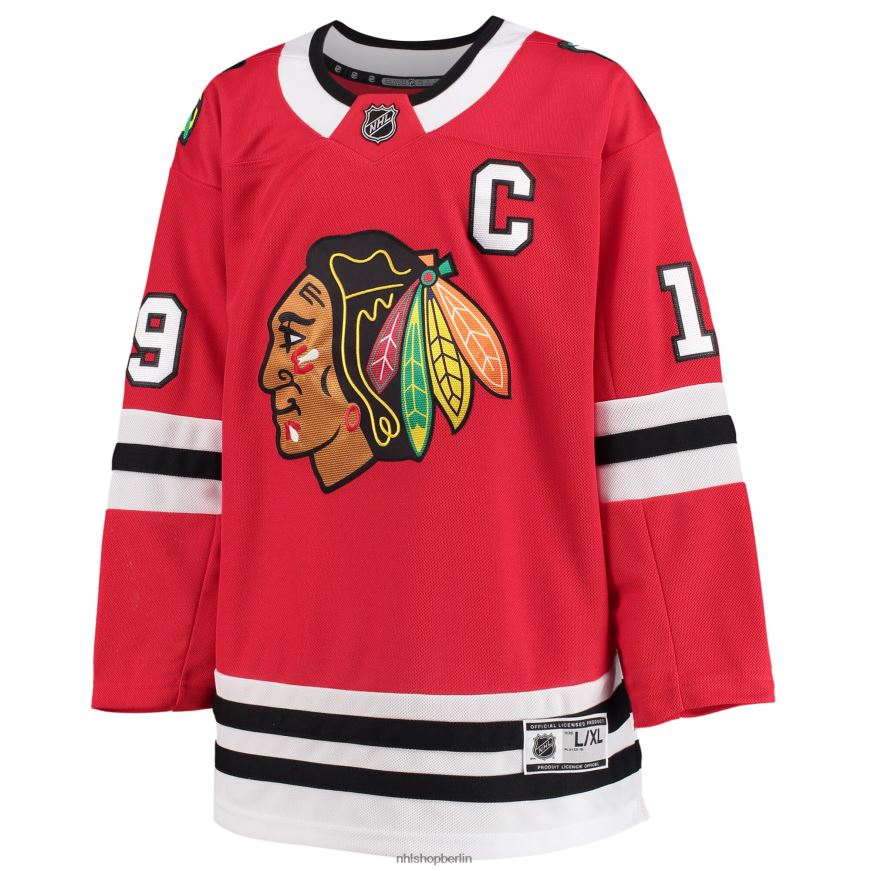 Jugend NHL Chicago Blackhawks Jonathan Toews rotes Heim-Premier-Trikot Kleidung BF680T2126