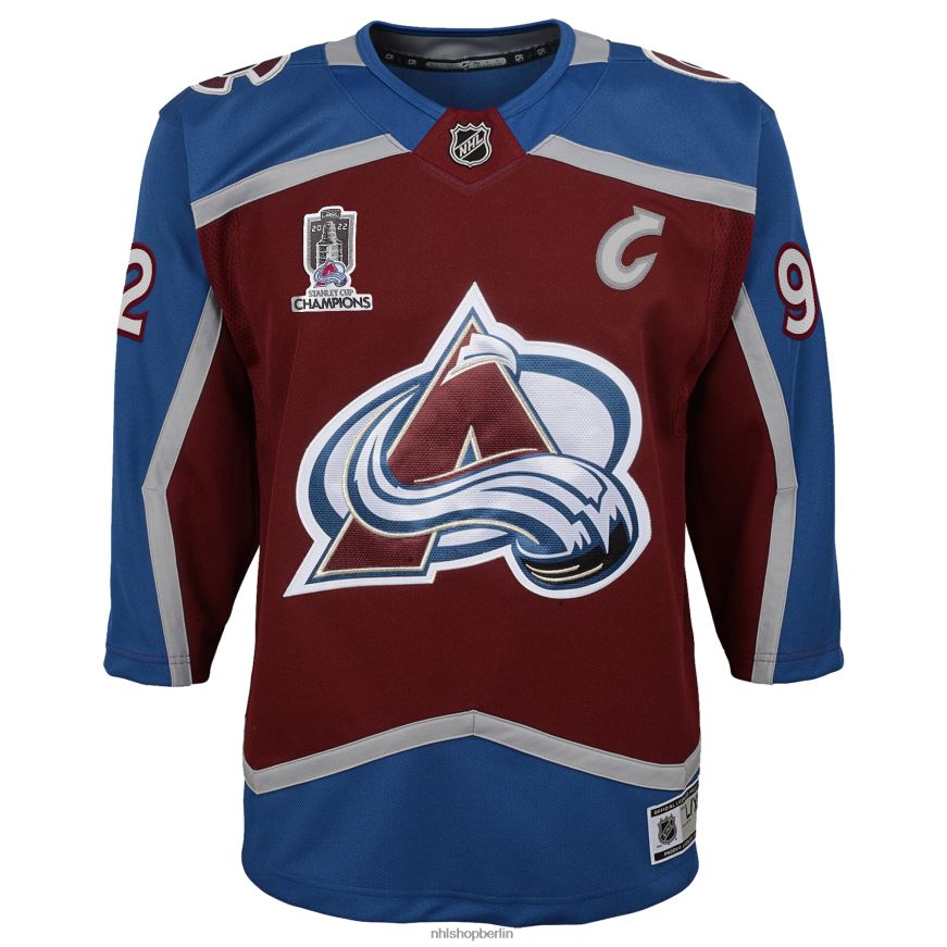 Jugend NHL Colorado Avalanche Gabriel Landeskog Burgundy Home 2022 Stanley Cup Champions Premier-Spieler-Trikot Kleidung BF680T916