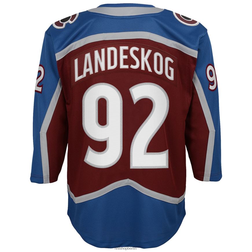 Jugend NHL Colorado Avalanche Gabriel Landeskog Burgundy Home 2022 Stanley Cup Champions Premier-Spieler-Trikot Kleidung BF680T916