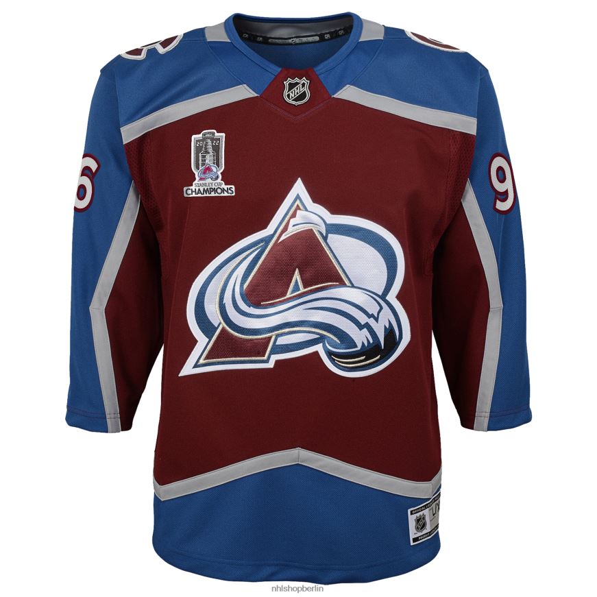 Jugend NHL Colorado Avalanche Mikko Rantanen Burgund Heimtrikot der Stanley Cup Champions 2022 Premier-Spieler-Trikot Kleidung BF680T775