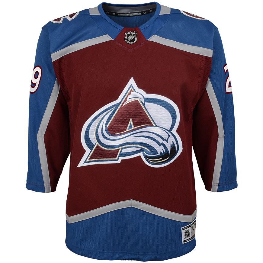 Jugend NHL Colorado Avalanche Nathan Mackinnon Premier-Spieler-Trikot in Burgund Kleidung BF680T488