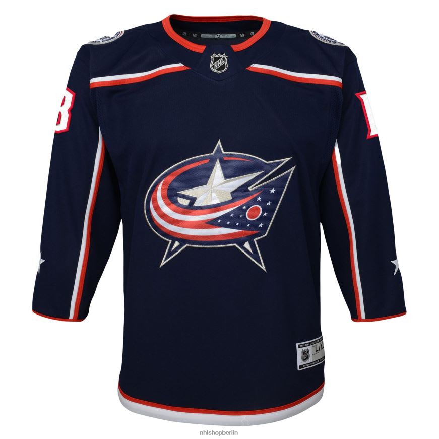 Jugend NHL Columbus Blue Jacken Johnny Gaudreau Marine 2022/23 Premier-Spieler-Trikot Kleidung BF680T1250