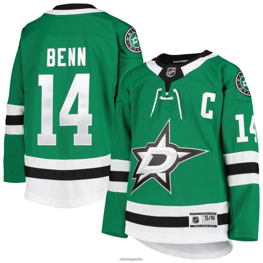 Jugend NHL Dallas Stars Jamie Benn Kelly Green Home-Premier-Spieler-Trikot Kleidung BF680T602