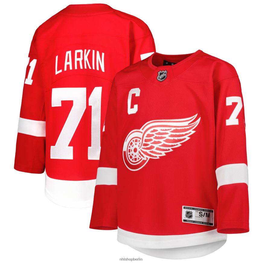 Jugend NHL Detroit Red Wings Dylan Larkin Rotes Home-Premier-Spieler-Trikot Kleidung BF680T273