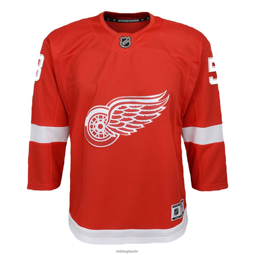 Jugend NHL Detroit Red Wings Moritz Seider Red 2022/23 Premier-Spieler-Trikot Kleidung BF680T364