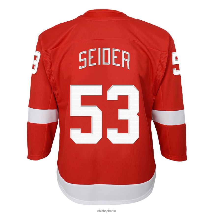 Jugend NHL Detroit Red Wings Moritz Seider Red 2022/23 Premier-Spieler-Trikot Kleidung BF680T364