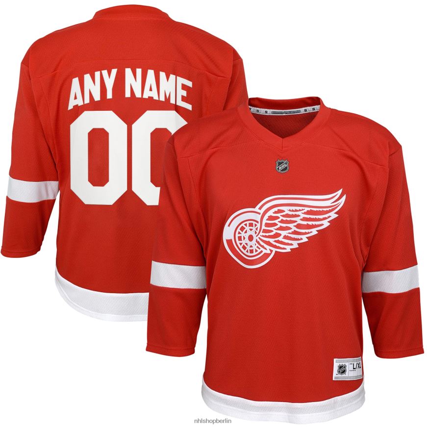 Jugend NHL Detroit Red Wings rotes Home-Replica-Trikot nach Maß Kleidung BF680T373