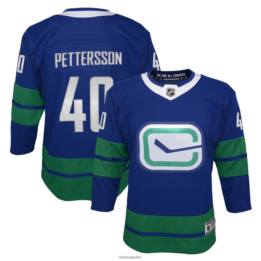 Jugend NHL Die Vancouver Canucks Elias Pettersson Royal 2019/20 Trikot des alternativen Premier-Spielers Kleidung BF680T2069