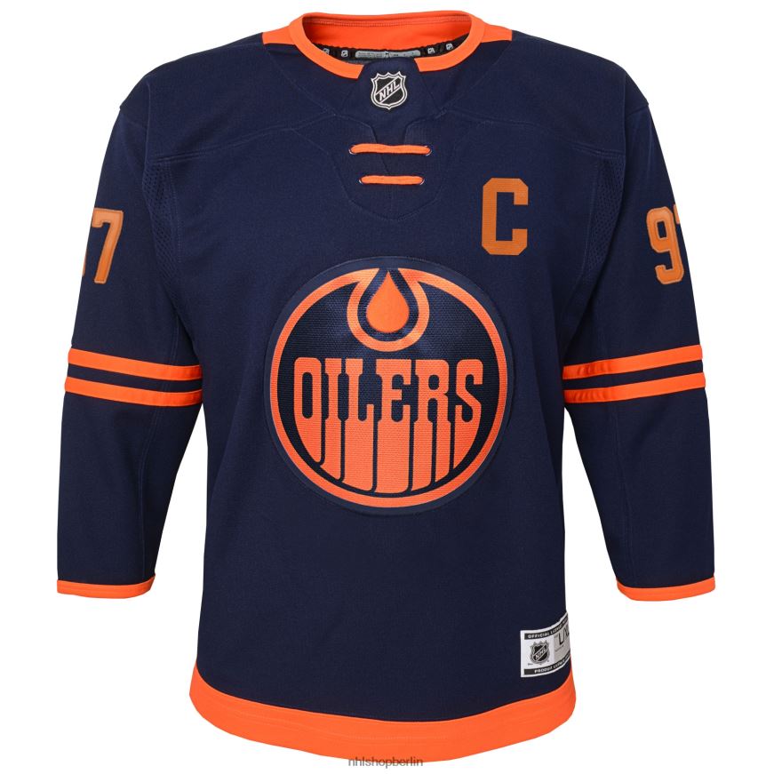 Jugend NHL Edmonton Oilers Connor McDavid Marineblaues alternatives Premier-Spieler-Trikot Kleidung BF680T170