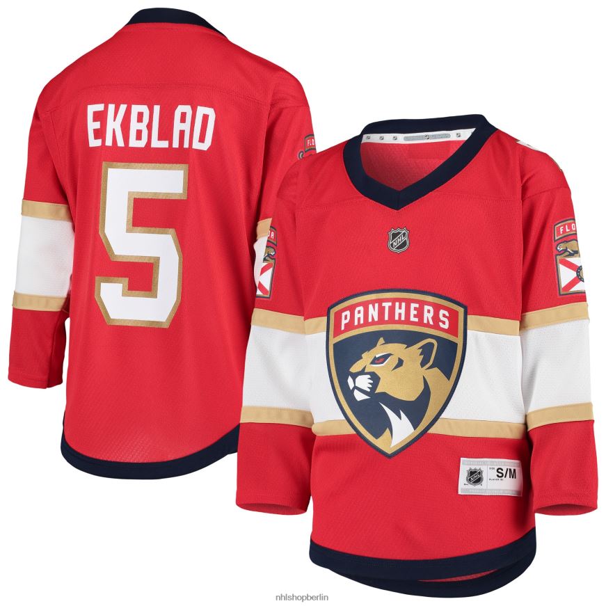 Jugend NHL Florida Panthers Aaron Ekblad rotes Heim-Replika-Spielertrikot Kleidung BF680T659