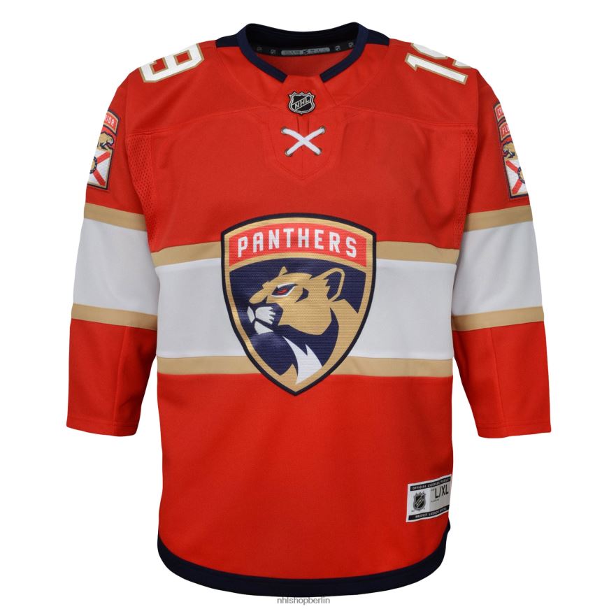 Jugend NHL Florida Panthers Matthew Tkachuk rotes Replika-Heimtrikot des Spielers Kleidung BF680T662