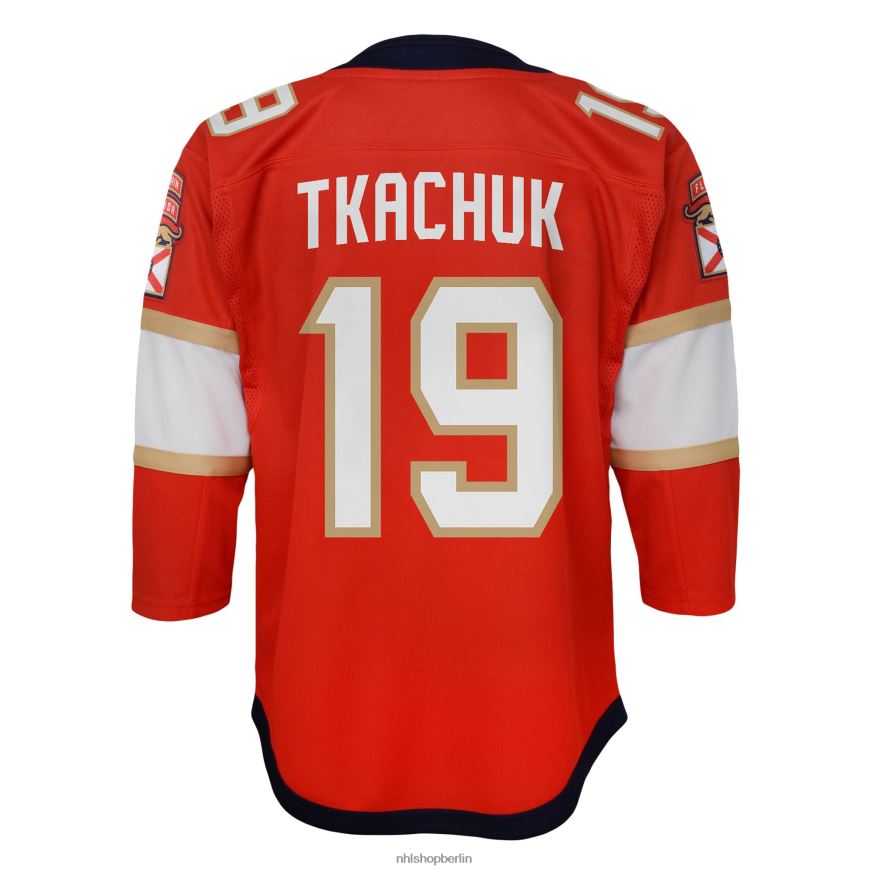 Jugend NHL Florida Panthers Matthew Tkachuk rotes Replika-Heimtrikot des Spielers Kleidung BF680T662