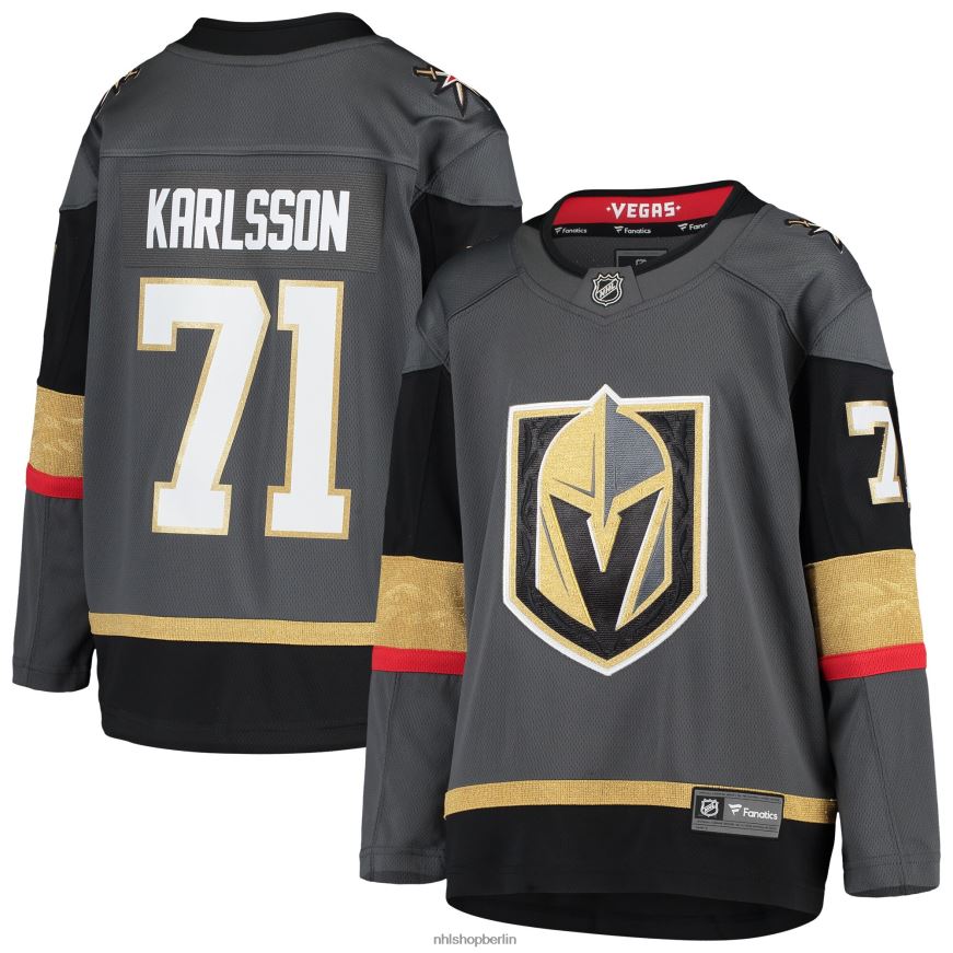 Jugend NHL Graues alternatives Premier-Breakaway-Spielertrikot der Vegas Golden Knights mit Fanatics-Logo von William Karlsson Kleidung BF680T1238