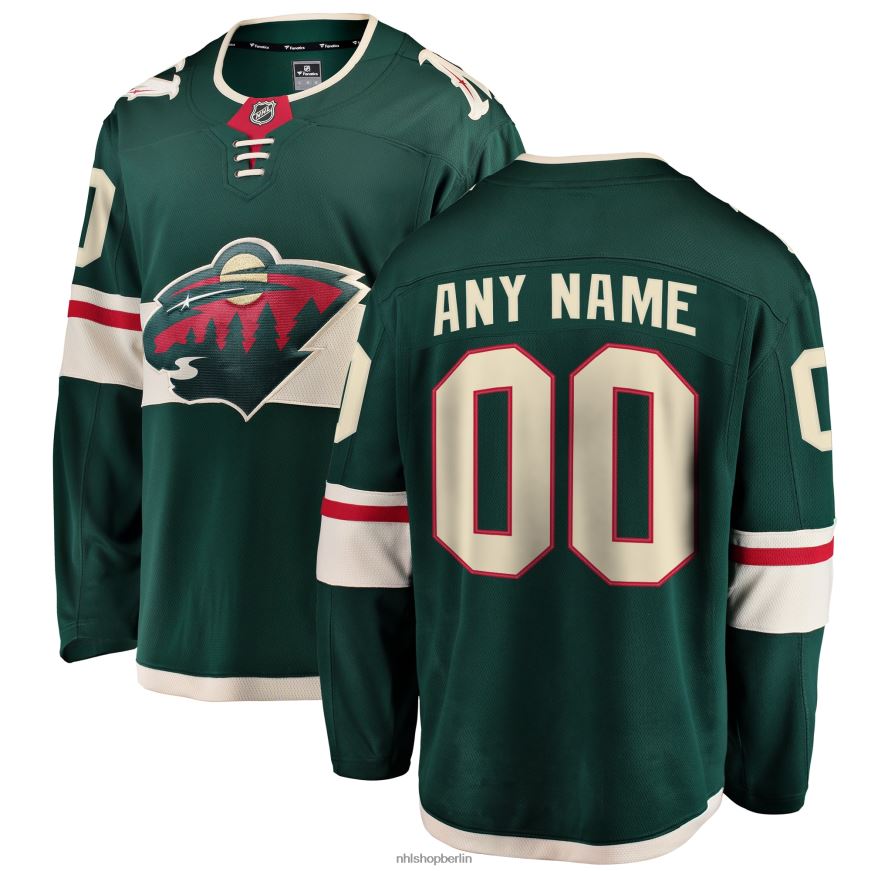 Jugend NHL Grünes Home-Breakaway-Trikot der Minnesota Wild Fanatics nach Maß Kleidung BF680T1612