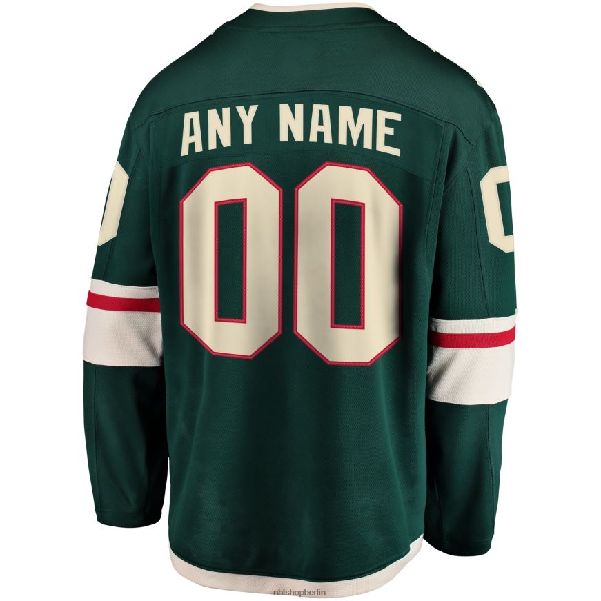 Jugend NHL Grünes Home-Breakaway-Trikot der Minnesota Wild Fanatics nach Maß Kleidung BF680T1612