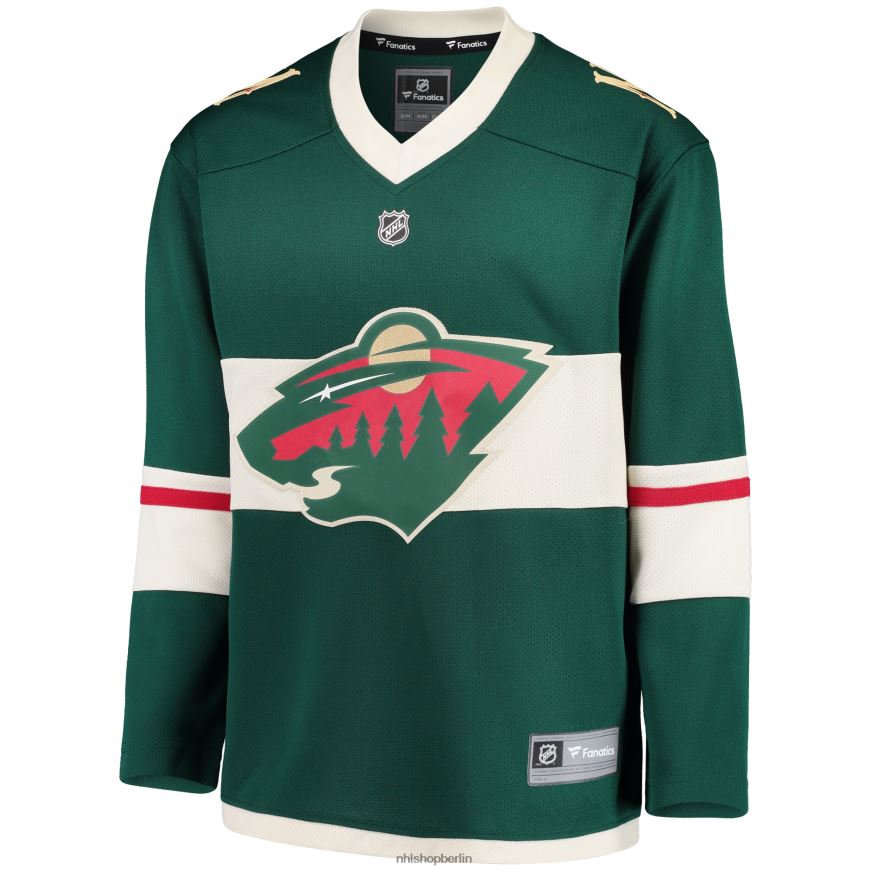 Jugend NHL Grünes Replika-Heimtrikot der Minnesota Wild Fanatics mit Logo Kleidung BF680T430